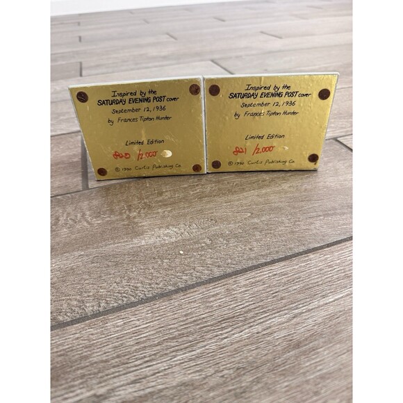 Rare Norman Rockwell Bookends Saturday Evening Post The Principal 820/2000 - Picture 6 of 12